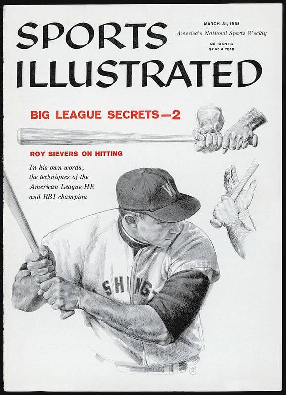 Magazine Cover Art Print featuring the photograph Big League Secrets - Hitting Sports Illustrated Cover by Sports Illustrated
