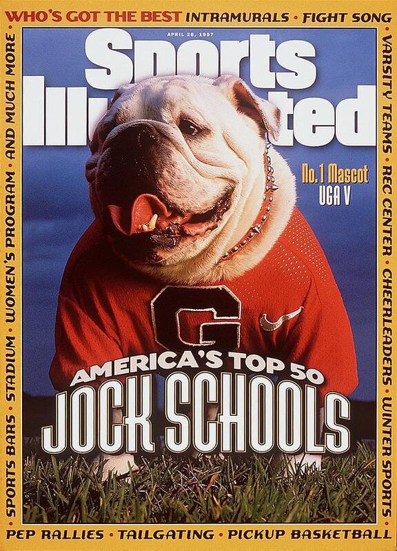 Magazine Cover Art Print featuring the photograph Georgia Bulldogs Mascot Uga V Sports Illustrated Cover by Sports Illustrated