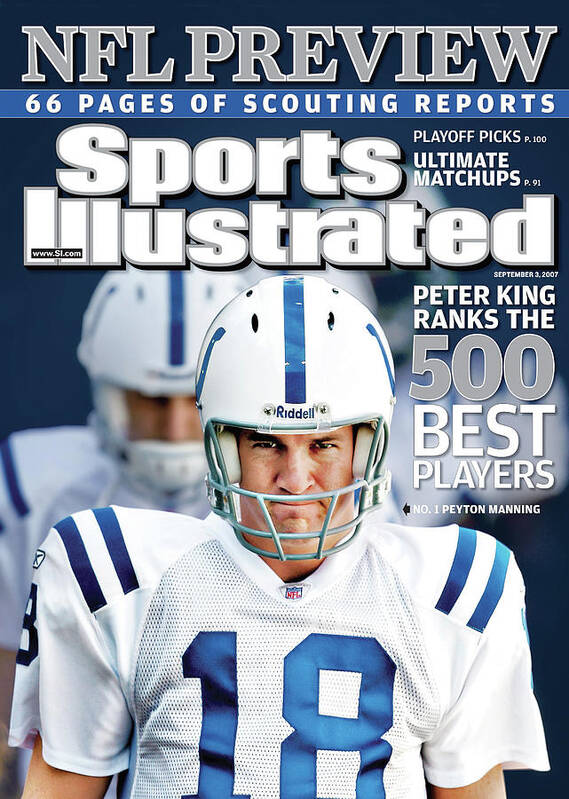 Magazine Cover Art Print featuring the photograph Indianapolis Colts Quarterback Peyton Manning, 2013 Nfl Sports Illustrated Cover by Sports Illustrated