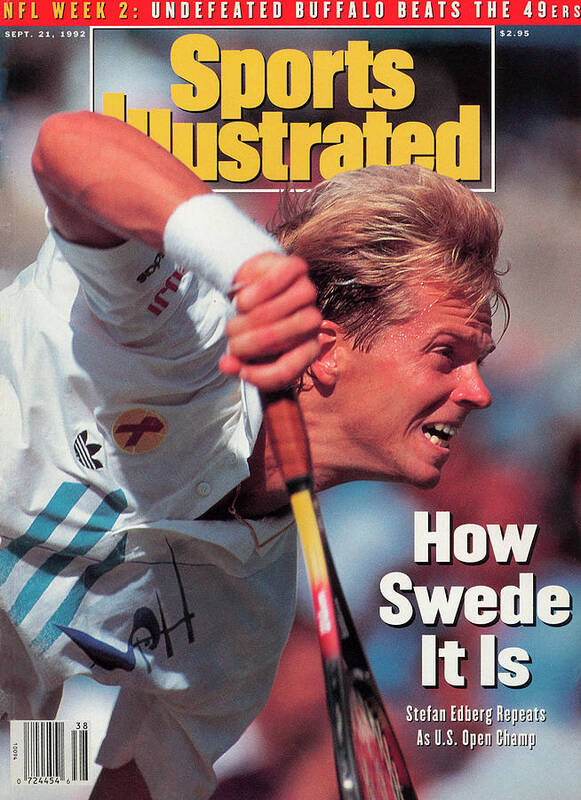 Tennis Art Print featuring the photograph Sweden Stefan Edber, 1992 Us Open Sports Illustrated Cover by Sports Illustrated
