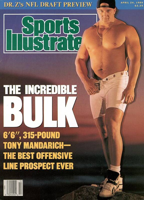 Michigan State University Art Print featuring the photograph Tony Mandarich, 1989 Nfl Football Draft Preview Sports Illustrated Cover by Sports Illustrated