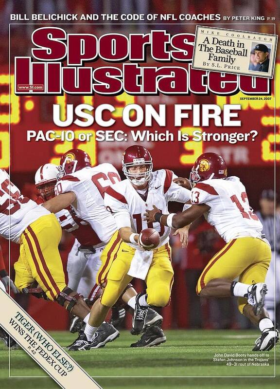 Magazine Cover Art Print featuring the photograph University Of Southern California Qb John David Booty Sports Illustrated Cover by Sports Illustrated