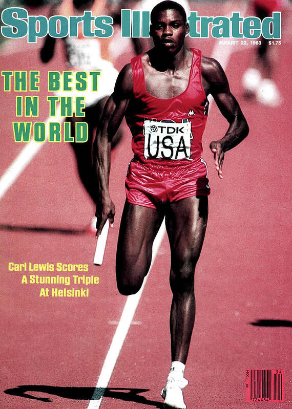 1980-1989 Art Print featuring the photograph Usa Carl Lewis, 1983 Iaaf Athletics World Championships Sports Illustrated Cover by Sports Illustrated