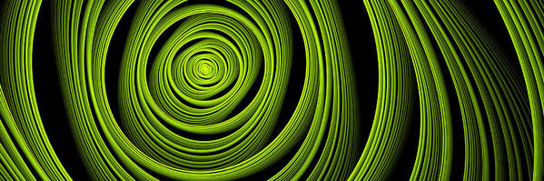 Green Art Print featuring the digital art Green Wellness by Gabiw Art