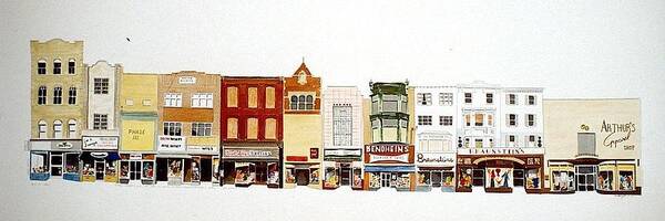 Market St. Art Print featuring the painting Market St. by William Renzulli