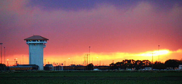 Golden Spike Art Print featuring the photograph Golden Spike Sunset by Sylvia Thornton