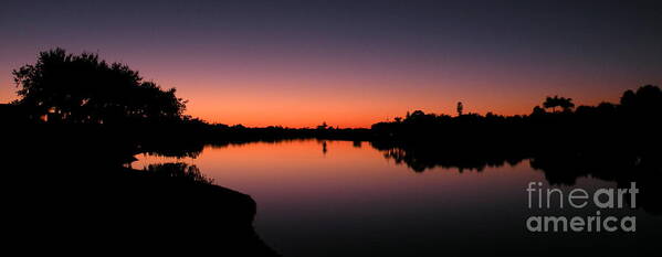 Sunset Art Print featuring the photograph Sunset on the Okeechobee Waterway by Lora Duguay