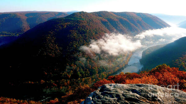 West Virginia Art Print featuring the photograph Grandview New River Gorge by Thomas R Fletcher