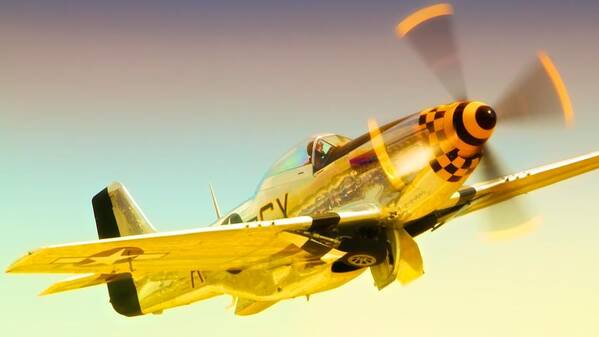 Airplane Art Print featuring the photograph Mustang Checkmate by Gus McCrea