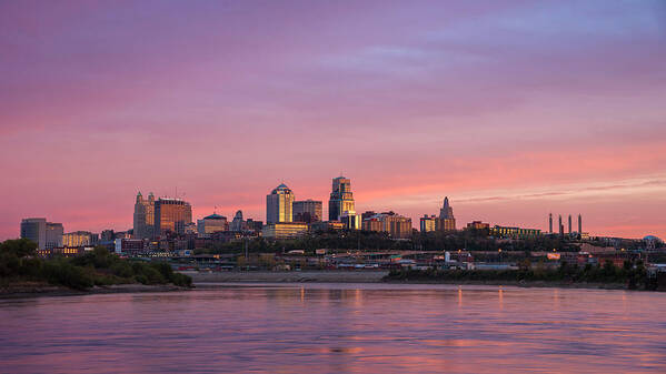 Kansas City Art Print featuring the photograph Pink KC by Ryan Heffron