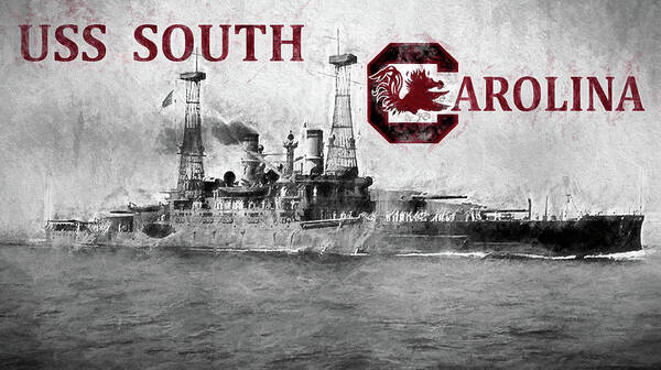 Uss South Carolina Art Print featuring the photograph USS South Carolina by JC Findley