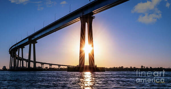 California Art Print featuring the photograph The Curving Beauty of San Diego Bay by David Levin