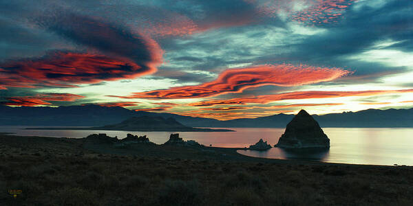 Pyramid Lake Art Print featuring the photograph Pyramid Lake Sunset - Nevada by Steve Ellison