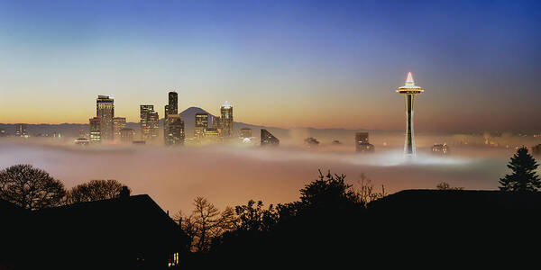 Seattle Art Print featuring the photograph Good Morning city of Seattle by King Wu