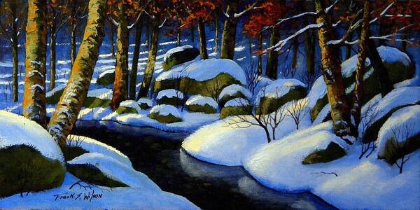 Winter Art Print featuring the painting Winter Morning Light by Frank Wilson