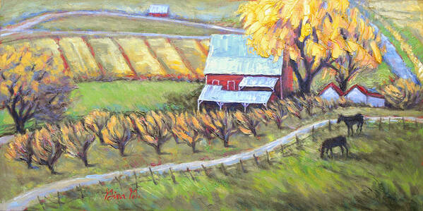 Oil On Panel Art Print featuring the painting The Homeplace by Gina Grundemann