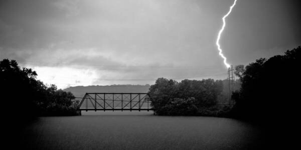 Abandon Train Bridge Art Print featuring the photograph Thunder Struck by Dave Hahn