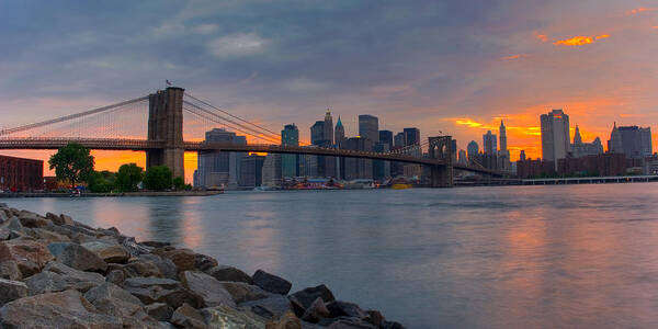 #faatoppicks Art Print featuring the photograph Brooklyn Sunset #1 by Dave Hahn