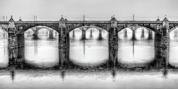 Harrisburg Art Print featuring the photograph Bridging the Susquehanna by JC Findley