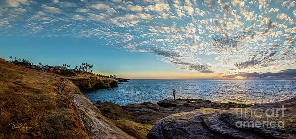 Beach Art Print featuring the photograph As the Sun Sets at Sunset Cliffs by David Levin