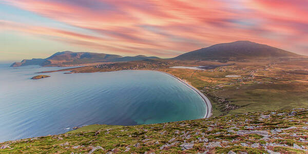 Ireland Art Print featuring the photograph Sunrise over Achill Head and Trawmore from Minaun, Achill Island, Ireland by Adrian Hendroff