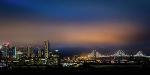 Bay Bridge Art Print featuring the photograph San Francisco Skyline Pano by Gary Geddes