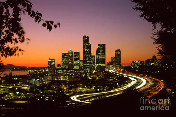 Seattle Art Print featuring the photograph City of Seattle skyline #1 by King Wu