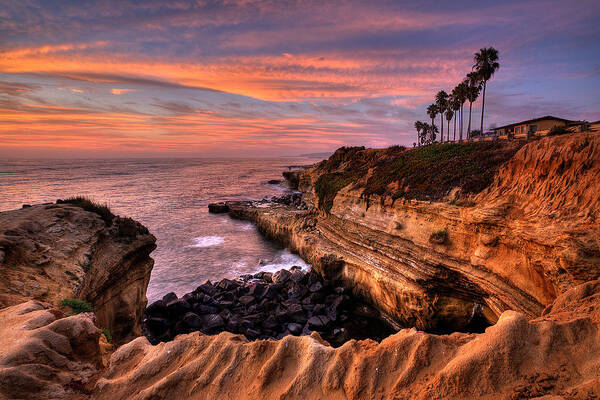 Beach Art Print featuring the photograph Sunset Cliffs #1 by Peter Tellone