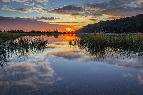 Sunrise Art Print featuring the photograph Autumn Sunrise by Mike Lang