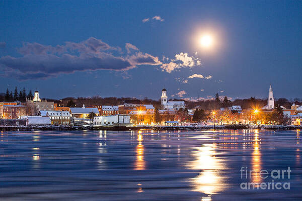 Architecture Art Print featuring the photograph Bathed in Moonlight by Benjamin Williamson