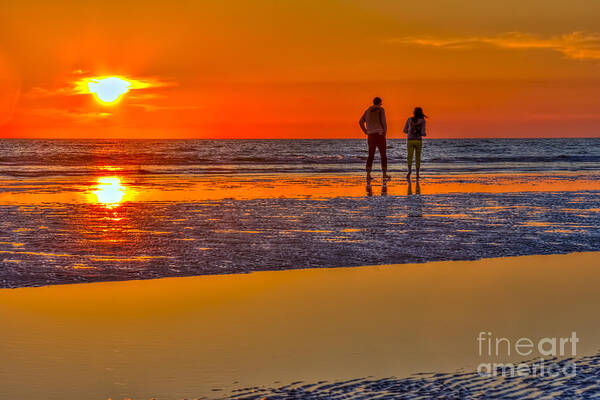 Sarasota Art Print featuring the photograph Beach Stroll by Marvin Spates