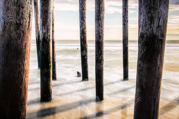 Ocean Grove Art Print featuring the photograph Beach Totems by Steve Stanger
