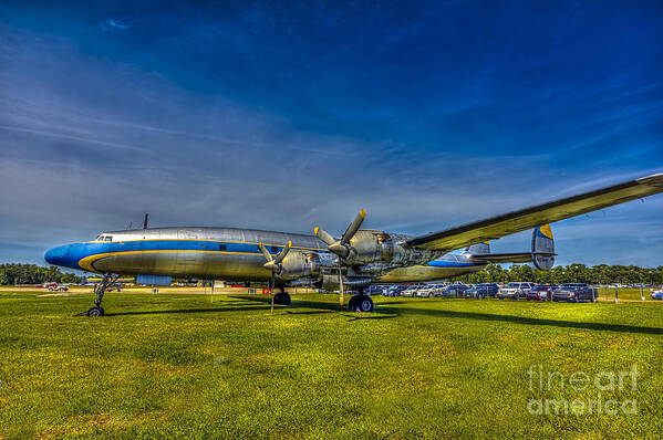 Lockheed Super Constellation Art Print featuring the photograph Blue and Yellow Connie by Marvin Spates