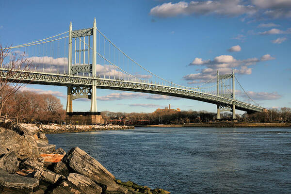 Manhattan Art Print featuring the photograph Blue Skies over the Triboro by JC Findley