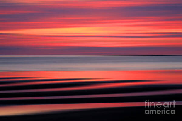 Sunset Art Print featuring the digital art Cape Cod Sunset Abstract by Jayne Carney