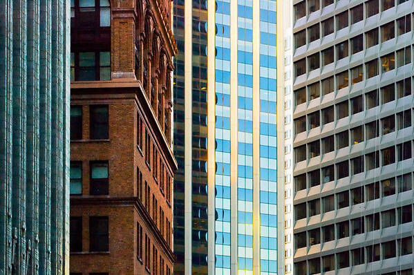 Buildings Art Print featuring the sculpture Convergence by Mick Burkey