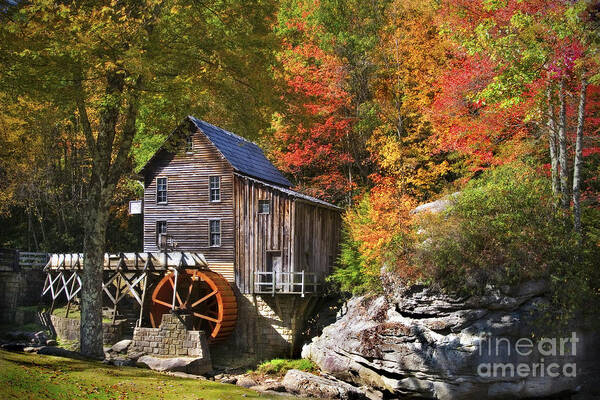 Mill Art Print featuring the photograph Glade Creek Mill by T Lowry Wilson