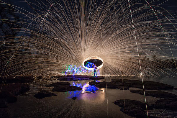 Steel Wool Art Print featuring the photograph Graffiti Halo by Lee Harland