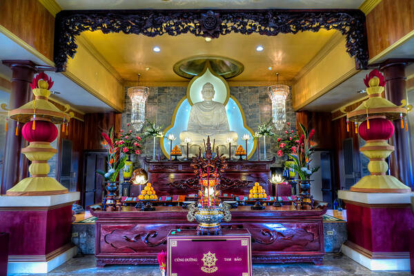Temple Art Print featuring the photograph Hoi Thanh Buddhist Temple by Tim Stanley