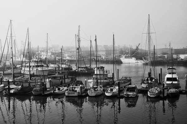 Moss Landing Art Print featuring the photograph Moss Landing Harbor by Mick Burkey