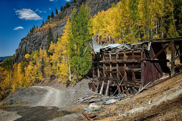 Ouray Art Print featuring the photograph Old Mine by Elin Skov Vaeth