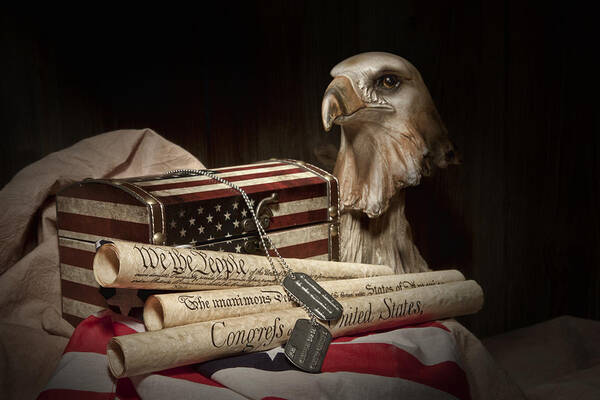 Eagle Art Print featuring the photograph Patriotism by Tom Mc Nemar