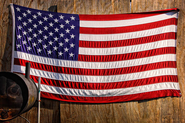 Americana Art Print featuring the photograph Smoker Flag by Steve Stanger