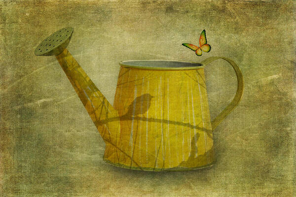 Art Art Print featuring the photograph Watering Can with Texture by Tom Mc Nemar