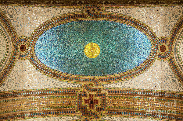 Art Art Print featuring the photograph Chicago Cultural Center Ceiling by David Levin
