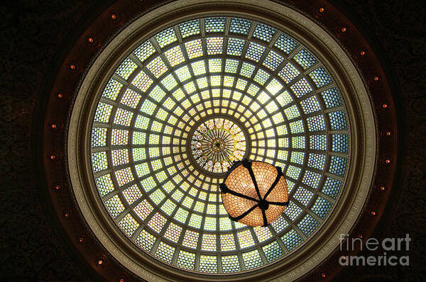 Art Art Print featuring the photograph Chicago Cultural Center Dome by David Levin