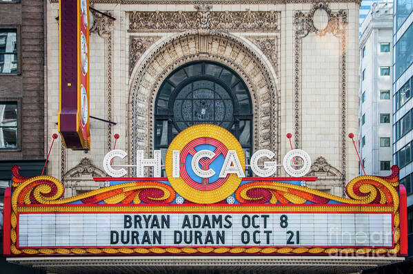 Art Art Print featuring the photograph The Iconic Chicago Theater Sign by David Levin