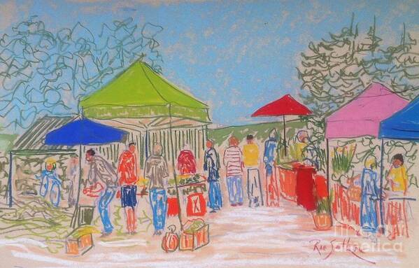 Pastels Art Print featuring the pastel Annapolis Royal market #2 by Rae Smith
