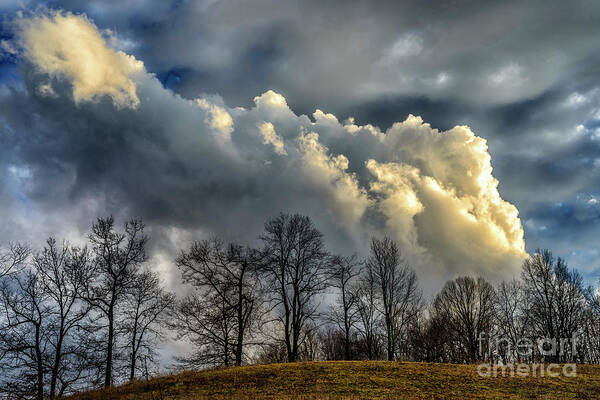 Stormy Sky Art Print featuring the photograph Evevning Storm Clouds #2 by Thomas R Fletcher