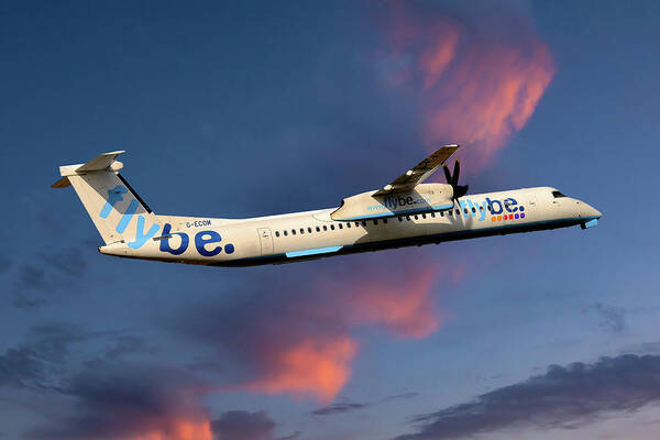 Flybe Art Print featuring the photograph Flybe Bombardier Dash 8 Q400 #54 by Smart Aviation